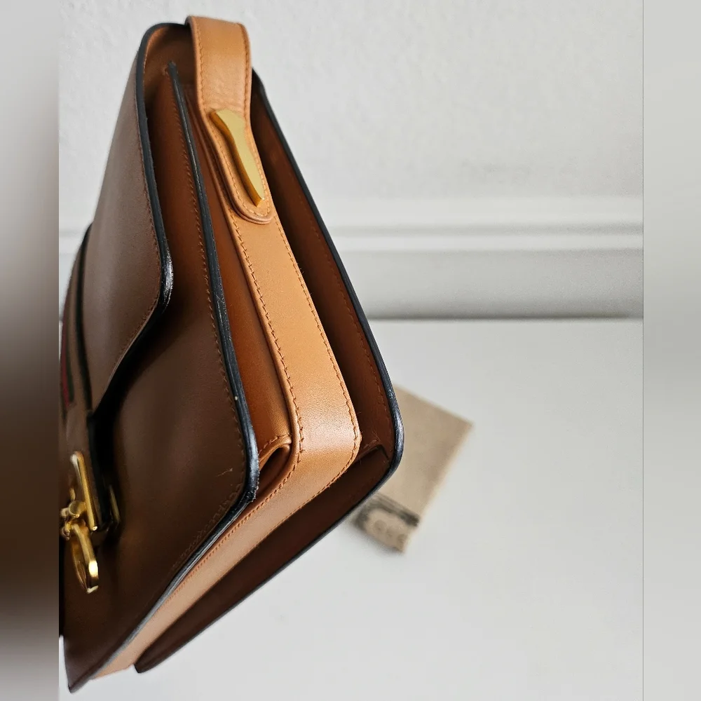 Gucci Brown All-leather Sherry Line Shoulder Flap Bag - Picture 8 of 15